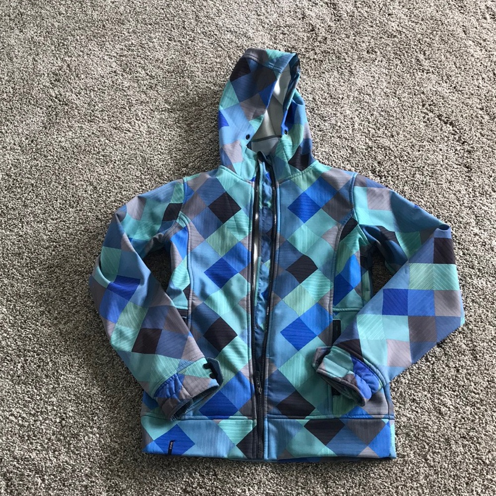Empyre women’s coat - blue and green
